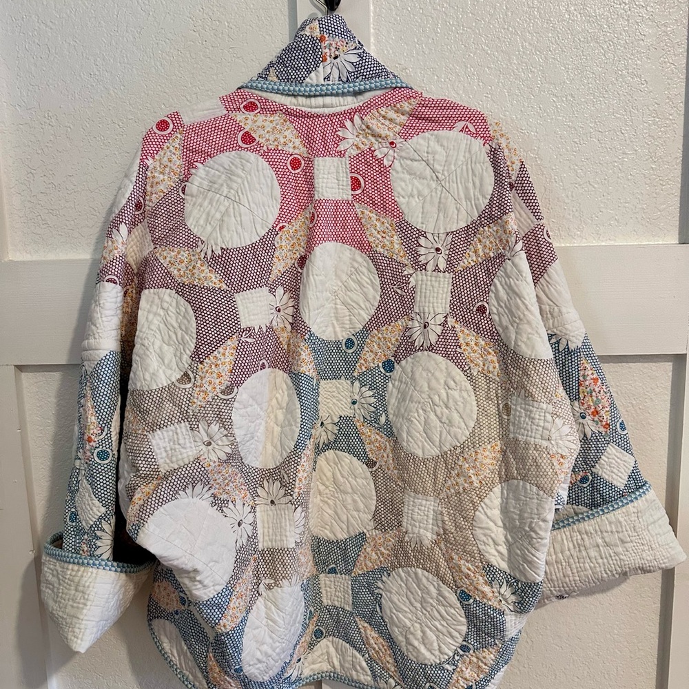 Lady Lancaster “Aunt Ethel” Vintage Quilt Shawl Collar Jacket - Picture 12 of 13